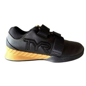 TYR  L-1 Lifter Unisex Black Gold Weightlifting Training  Shoes Size W 8 M 6.5